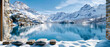Lofoten Islands Winter Wonderland, Norway, Snowy Peaks Reflecting in Frozen Waters, Arctic Beauty, Nordic Landscape at Dusk