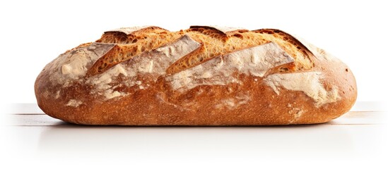 Leinwandbilder - Loaf of Bread Close-Up on White Surface