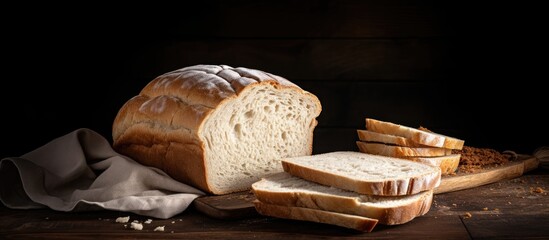 Poster - Loaf of bread with sliced pieces