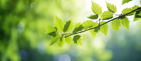 Aufkleber - Close up of vibrant green tree branch