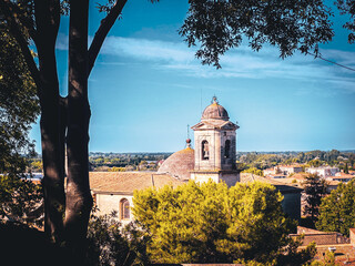 Wall Mural - Street view of old village Beaucaire in France