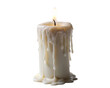 © shabbir - White melting candle isolated on transparent background