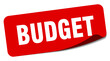 budget sticker. budget label