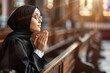 Attractive Asian Muslim woman in hijab