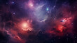 Interstellar Cloudscape with Celestial Lights and Colors
