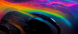 Fototapeta Młodzieżowe - Abstract futuristic rainbow glowing background