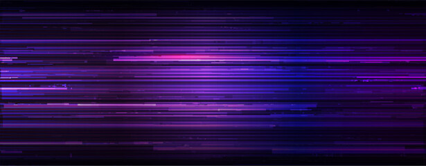 Fototapete - Glitch Background. Abstract Noise Effect, Error Video Damage, Stylized Data Corrupted Lines. Vector illustration.