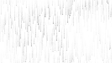 Fototapete - Abstract Matrix Technology Background. Binary Computer Code. Programming, Coding, Hacker Concept. Binary Numbers 0 and 1 Falling. Vector Illustration. Sci-fi Background.