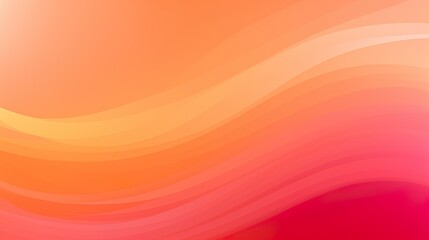 Canvas Print - A warm gradient abstract image with wavy patterns flowing in an orange, pink, and yellow color scheme