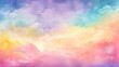 This dreamy artwork showcases soft pastel watercolor clouds, evoking feelings of peace and imagination
