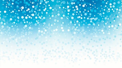 Canvas Print - a serene gradient backdrop filled with abstract blue bokeh light effects that mimic a tranquil, drea