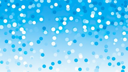 Canvas Print - the image features a mesmerizing scene of abstract bokeh dots gently floating over a soothing blue g