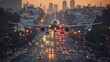 An airliner executes a challenging emergency touchdown on a busy urban highway, a gripping scenario with aerobatic elements amidst residential areas and parked cars.