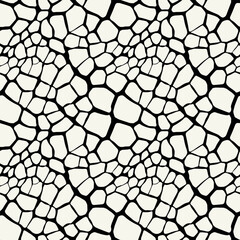 Wall Mural - vector seamless pattern. abstract animal skin texture. monochrome spotted surface. creative spotty b