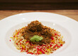Flavorful Beef Stew on Spiced Mandi Basmati Rice