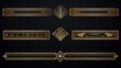 © Damerfie - Set of Art Deco style elements with intricate linear designs for elegant vintage inspired projects