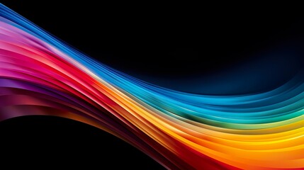 Canvas Print - this visually striking image showcases a smooth flow of colorful waves, creating a sense of movement