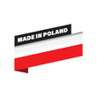 Made in Poland flag label tag