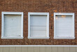 Three windows blinds