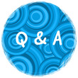 Q And A - Questions And Answers Blue Circles Texture Round Jagged Edges Round 