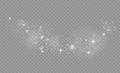 Wall Mural - star dust sparks in an explosion. white sparks glitter special light effect. white glitter texture c
