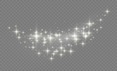 Wall Mural - star dust sparks in an explosion. white sparks glitter special light effect. white glitter texture c