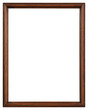 Narrow wooden and large picture frame on a transparent background, in PNG format.