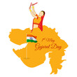 Vector illustration of Happy Gujarat Day social media feed template