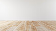 © sema_srinouljan - empty room with light wood floor and white wall