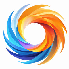Poster - A vibrant circular design featuring various colors and patterns set against a white background