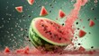 Watermelon with a splash of juice