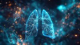 Fototapeta Las - Human lungs. Respiratory system.