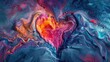 Bursting with Emotion A Heart Shaped Splash of Vibrant Pastel Hues Capturing the Essence of Expression and Self Discovery
