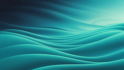 Sticker - Blue gradient with waves, art, design, wallpaper, background, Generative Ai.