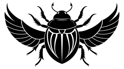 Wall Mural - scarab-silhouette vector illustration