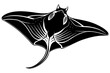 © Moriom - manta ray silhouette vector art illustration