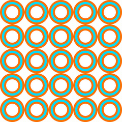 Wall Mural - Seamless Circles Retro Wallpaper Pattern