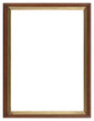 Wooden picture frame in PNG format on a transparent background.