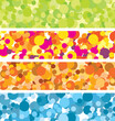 Four seasons lenses web banners. Commercial backgrounds. Hand drawn vector marketing collection.