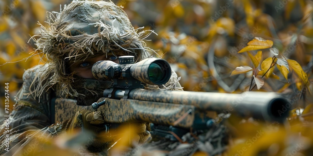 Sniper Rifle Environment Unseen Threat Sniper s Hide Blending Seamlessly Into the Natural ...
