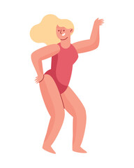 Poster - summer party woman in swimsuit