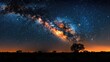 The Milky Way stretched across the night sky like a celestial highway, guiding the wayward traveler through the depths of space.