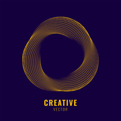 Leinwandbilder - Abstract Mobius strip. Dynamic Round Shape. Abstract Modern Graphic Design Element. Geometric Symbol. Colorful Gradient Blend Design. Creative Vector Template. Impossible Circle Sign.