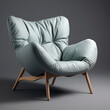 soft and enveloping modern armchair, realistic сreated with Generative Ai