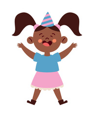 Wall Mural - birthday girl cartoon