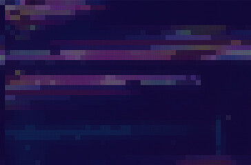 Leinwandbilder - Modern Stylish Glitch Pixels Technology Texture Design for Banners, Web Pages, Presentations. Tech Abstract Cyberpunk Game Background with Random Colorful Squares. Vector Squares Mosaic Pattern.