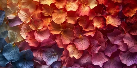 Wall Mural - mesmerizing collage of vibrant flower petals creating a captivating natural tapestry of hues and tex