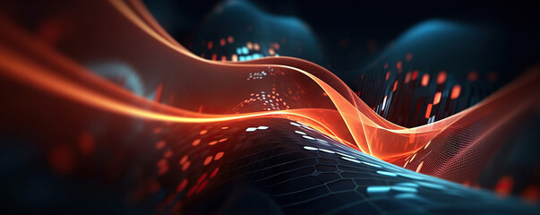 Digital background for tech, AI, data, audio, graphics, and more