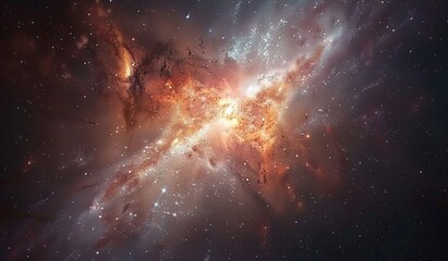 Wall Mural - majestic cosmic galaxy filled with stars and nebulae