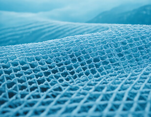 Sky-hued net - macro view.